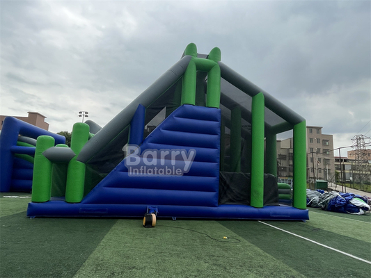 Juego Deportivo Curioso Jumping almohada Jump Tower Caída Libre Bolsa de aire de salto inflable con plataforma para obstáculo inflable 5K