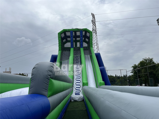 Juego de fiesta para niños personalizado Alto 36x14x13m Tripod tobogán de agua gigante para eventos grandes 5 km curso de obstáculos inflable