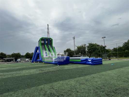 Juego de fiesta para niños personalizado Alto 36x14x13m Tripod tobogán de agua gigante para eventos grandes 5 km curso de obstáculos inflable