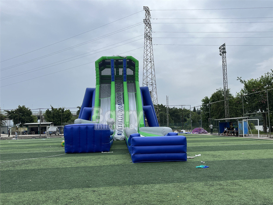 Juego de fiesta para niños personalizado Alto 36x14x13m Tripod tobogán de agua gigante para eventos grandes 5 km curso de obstáculos inflable