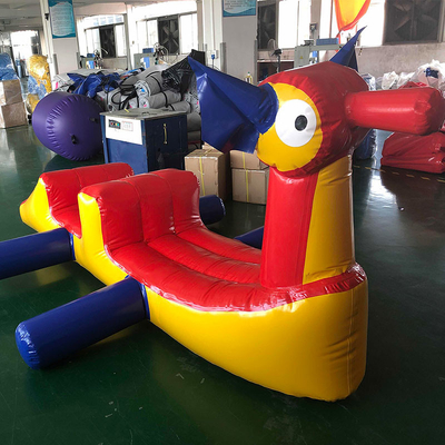 Piscina del patio trasero Niños Pequeños juguetes acuáticos Animales Flotas Curso de obstáculos inflable en el agua