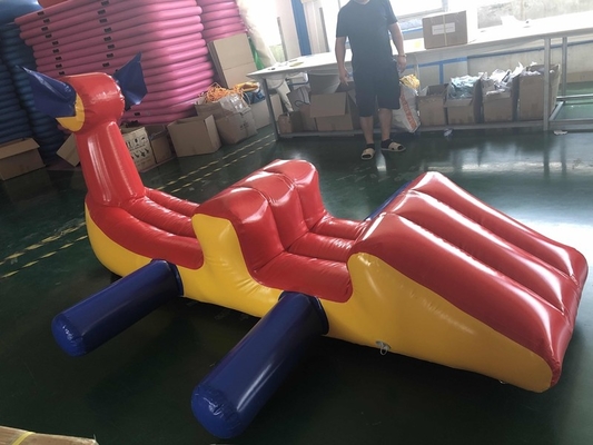 Piscina del patio trasero Niños Pequeños juguetes acuáticos Animales Flotas Curso de obstáculos inflable en el agua