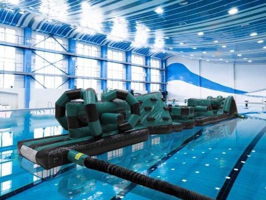 Comerciante de calefacción sellada de doble carril 15M Whirligig piscina inflable Aqua Run