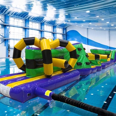 Comerciante de calefacción sellada de doble carril 15M Whirligig piscina inflable Aqua Run