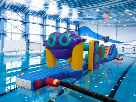 Colorido 10M Desafío Piscina Curso de Asalto Inflable En Agua Correr Aqua Inflable Para el Mar O Piscina