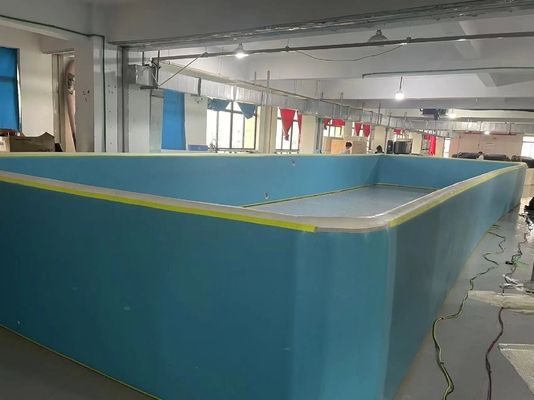 Rectángulo personalizable Inflable Piscina de gota de costura Tejido plegable al aire libre Dwf Piscina de gota de costura