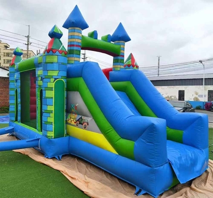 Envío rápido Retiro inflable de material de PVC Casa de rebote combo con tobogán y gancho de baloncesto