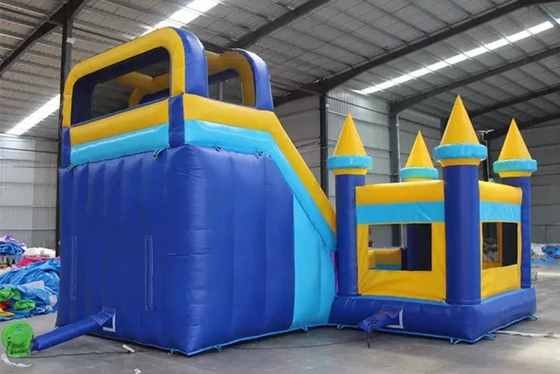 Casa comercial de salto con tobogán casa combo patio trasero fiesta inflada para niños
