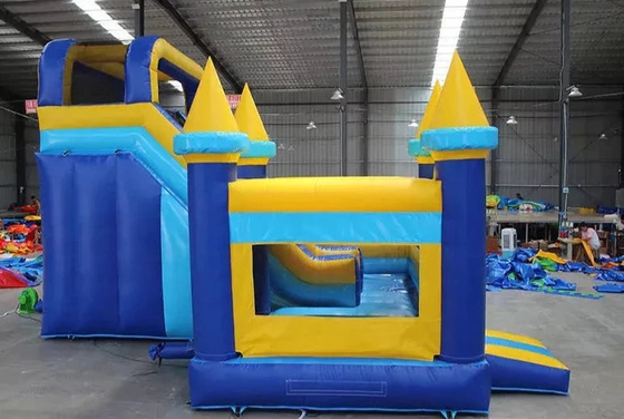 Casa comercial de salto con tobogán casa combo patio trasero fiesta inflada para niños