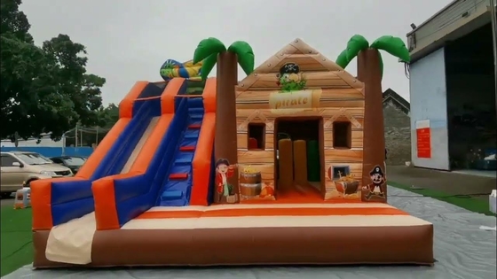 Palma segura y duradera castillo saltador pirata jungla casa saltadora con tobogán para niños adultos