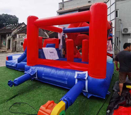 Casa de salto de Spiderman con tobogán para fiestas infantiles
