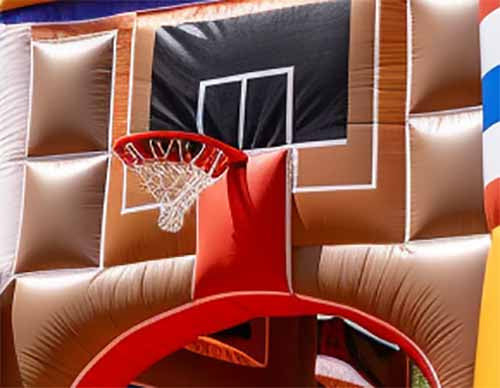 Commercial Bouncy Castle Basketball Bounce House con Hoop combinado con Juego Deportivo
