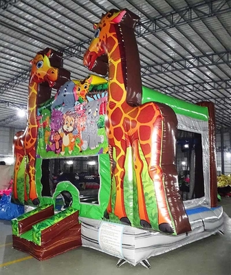 Logotipo personalizado Girafa Casa de salto para empresas de alquiler de fiestas