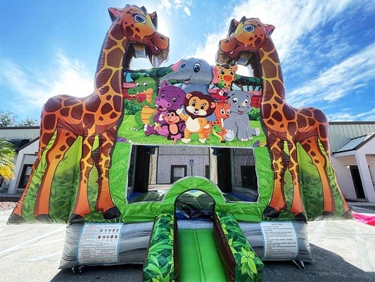 Logotipo personalizado Girafa Casa de salto para empresas de alquiler de fiestas