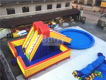 Parque inflable del agua del patio trasero de la diversión, diapositiva inflable con la piscina