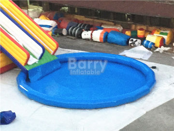 Parque inflable del agua del patio trasero de la diversión, diapositiva inflable con la piscina