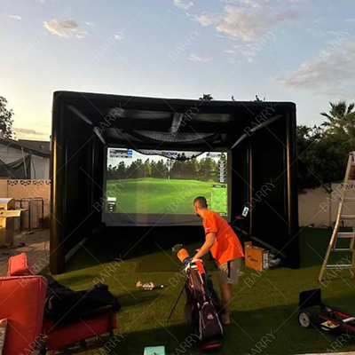 Tenda de golf inflable de alta calidad para exteriores y interiores Inflable Golf Sport Simulator Room Inflable Golf Hitting Cage