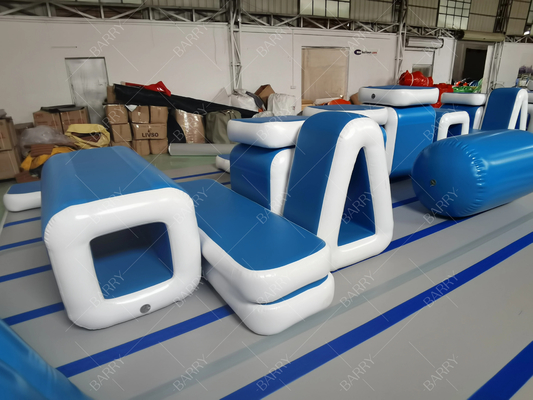 Pista de aire inflable Tapón de gimnasia para gimnasia para adultos Guerrero ninja Curso de obstáculos Parkour Pista aérea