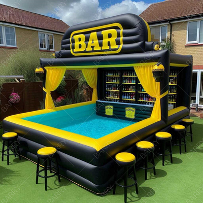 Fábrica personalizada de alta calidad de ocio y entretenimiento al aire libre barra de piscina inflable con tienda