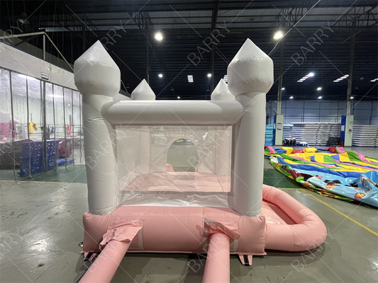 3.3x3m Blanco y Rosa Hermoso Deslizador Inflable de la Bouncer de la Boda Combo Salto del Castillo Deslizador