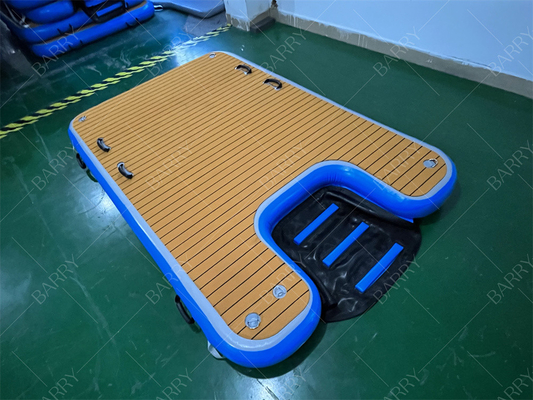 Rampa de mascotas ajustable de color de madera plegable Rampa portátil para perros para lago y piscina
