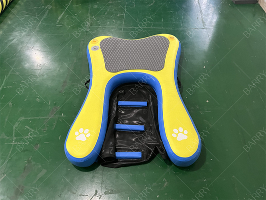 Alta estabilidad no resbaladiza escalones actualizados inflables portátiles flotantes perro barca rampa piscina escalera inflables perros de agua cachorro tabla
