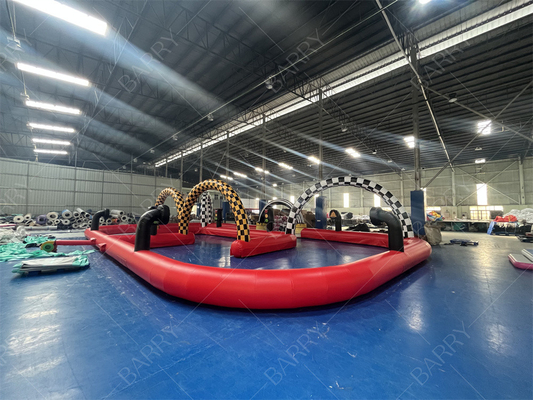 Pista de carreras de go kart inflable de uso comercial