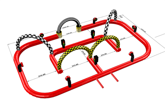 Pista de carreras de go kart inflable de uso comercial