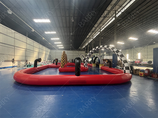 Pista de carreras de go kart inflable de uso comercial