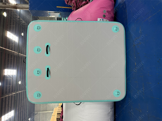 1.5×1.8x0.15m Muelle plataforma de pesca de agua inflable Yacht Isla de muelle flotante