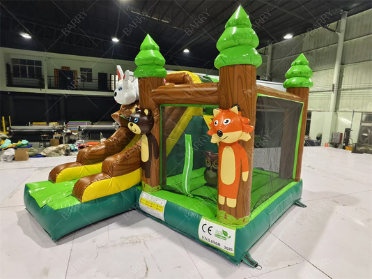 3.6x3x2.4m Temática animal Bosque lluvioso salto castillo saltador comercial casa de salto inflable