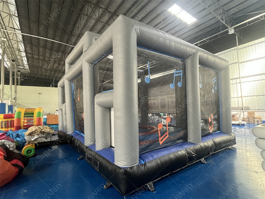 Interactivo Inflable Disco Casa de baile Boom Box para adultos Salto Castillo Retro Boombox Bouncer para la fiesta