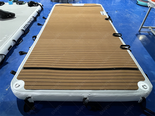 Pontoon de agua inflables plataforma flotante de muelle para jet ski yates isla