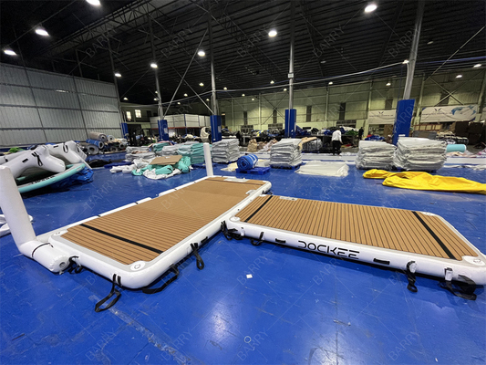 Lagos de agua Océano Ocio Forma de T Yate flotante inflable Muelle Familia Amigos Fiesta