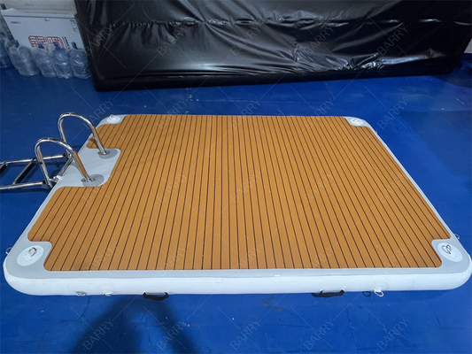 Escaleras de acero inoxidable 3x2x0.2m Inflables Pontoon para el estacionamiento de barcos