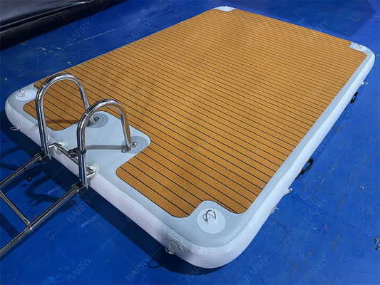 Escaleras de acero inoxidable 3x2x0.2m Inflables Pontoon para el estacionamiento de barcos