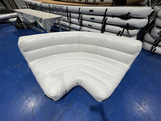 De calidad comercial PVC Deportes acuáticos Inflables Natación Flotación Isla Blanca Inflables Natación Flotación Sofá de balsa para Yates