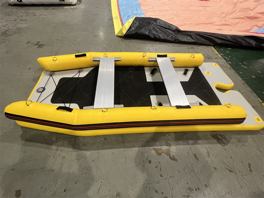 Pequeño kayak inflables de PVC Power Sailing Ce de peso ligero Catamarán Velero Hipalon Barco inflables Catamarán