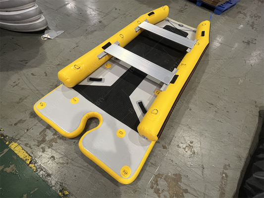 Pequeño kayak inflables de PVC Power Sailing Ce de peso ligero Catamarán Velero Hipalon Barco inflables Catamarán