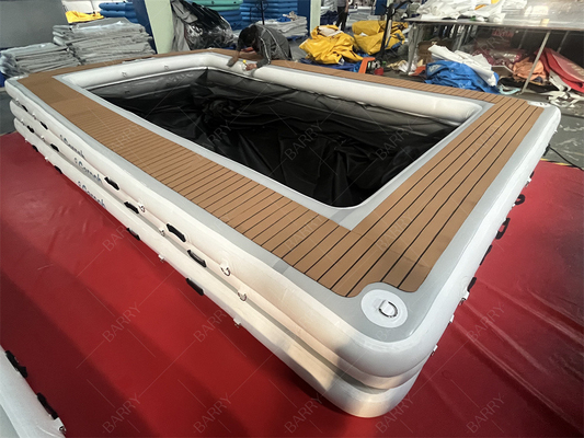 Nueva piscina flotante de mar flotante portátil, protector contra el océano, piscina con recinto de redes para yates.