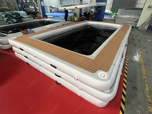 Nueva piscina flotante de mar flotante portátil, protector contra el océano, piscina con recinto de redes para yates.