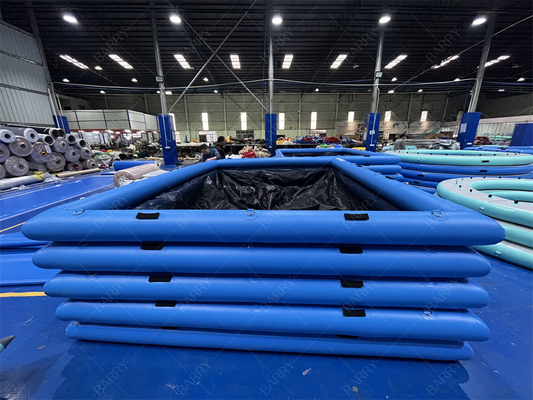 Piscina inflada para yates Anti medusas Piscina flotante inflada Océano Piscina de mar con recinto de redes para yates