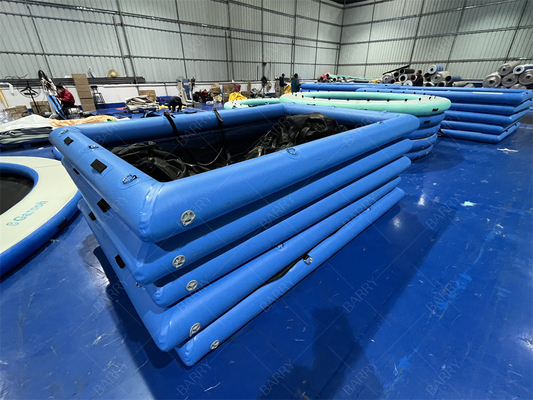 Piscina inflada para yates Anti medusas Piscina flotante inflada Océano Piscina de mar con recinto de redes para yates