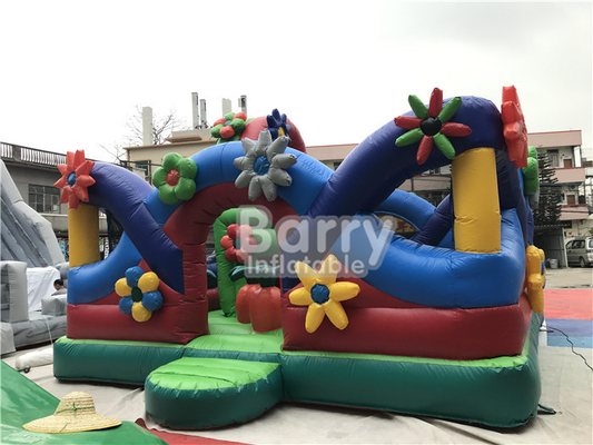 Costura doble inflable del parque de atracciones de la tierra de la despedida del salto de la casa