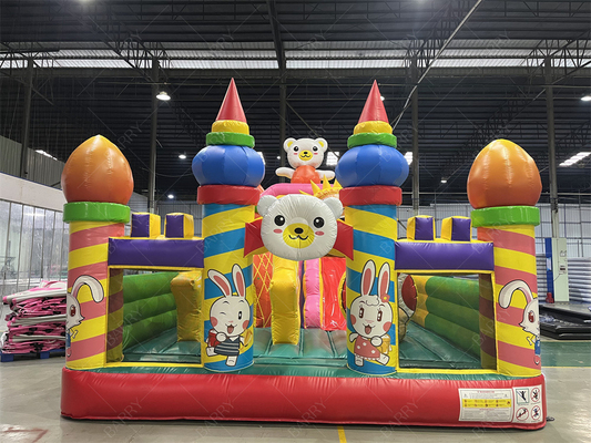 Zoo Animal Oso serio Conejo Niños pequeños Castillo de salto Parque temático Ciudad divertida para niños