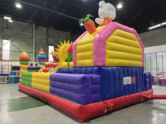 Zoo Animal Oso serio Conejo Niños pequeños Castillo de salto Parque temático Ciudad divertida para niños