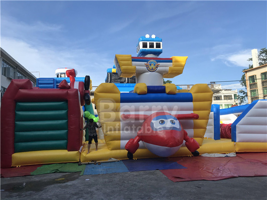 Super Wings Jardín de juegos de rebote Parque temático dibujos animados Área de juego inflable interior