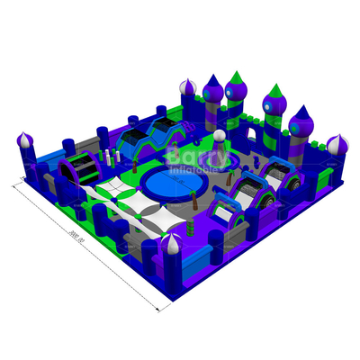 30x30m Gran Parque de diversiones Bounce Parque temático inflable Bounce House Play Area Juego