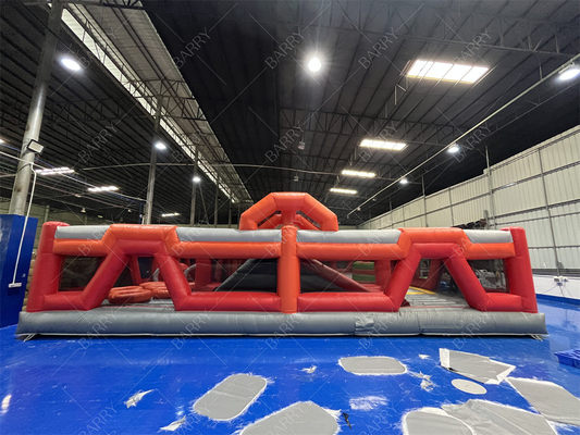 Parque de Trampolín Rojo Fun City Parque temático inflable Parque de diversiones Para adultos grandes casas de rebote inflables para venta para niños