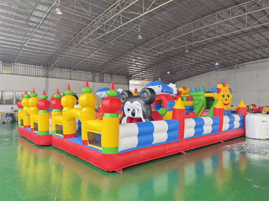 Parque temático inflable personalizado para patios de recreo comerciales Certificado EN71